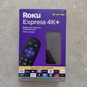 Roku Express 4K+ Streaming Player - Purple Box